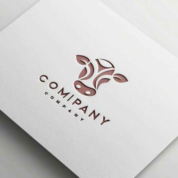 a white box with a logo for company company