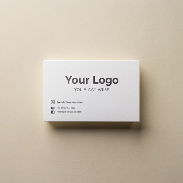 Photo a white box with the logo your logo on it