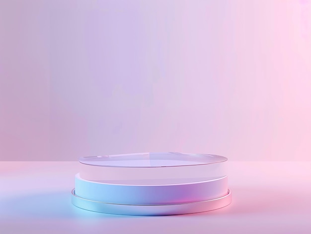 a white box with a purple and pink base that says  the top