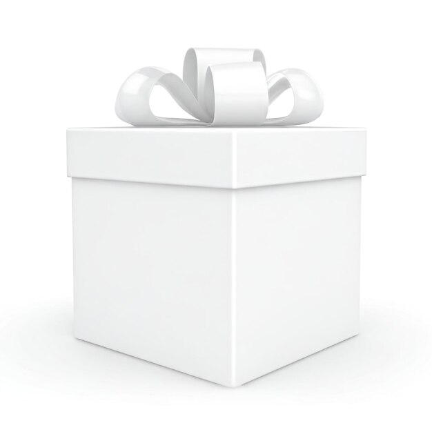 Photo a white box with a ribbon on it and a white box with a ribbon tied around it