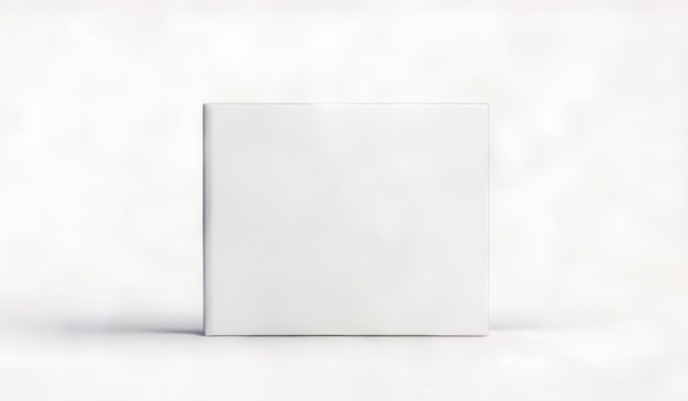 a white box with a square on it and a white background