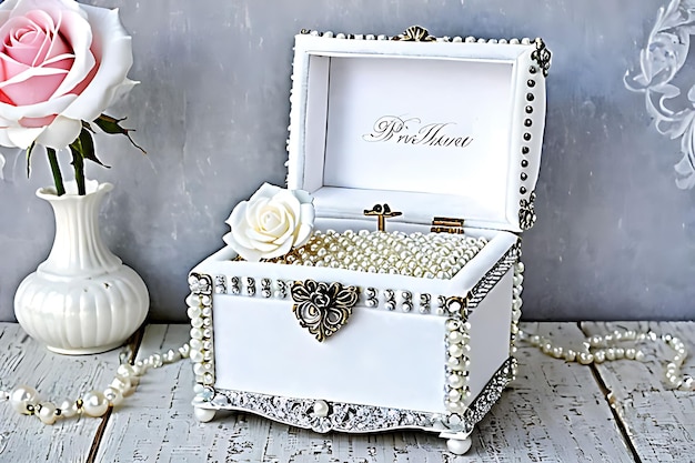 Photo a white box with a wedding sign on it that says quot bridal quot