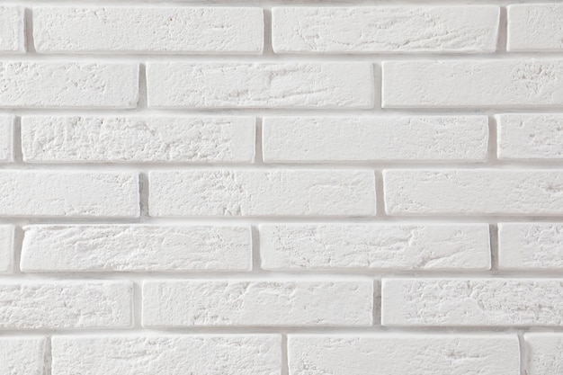 White brick wall as background Simple design