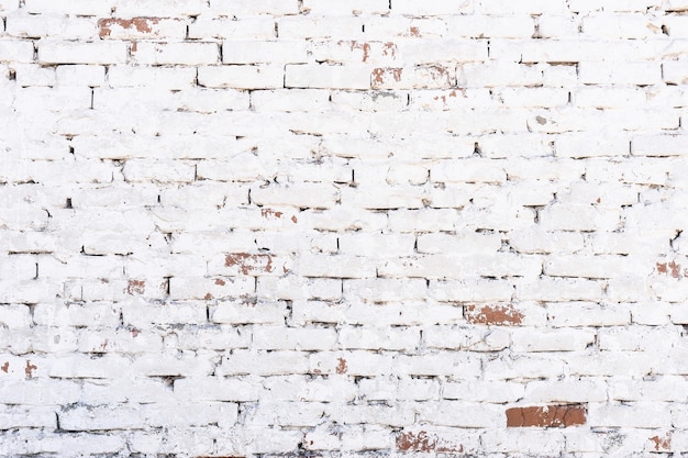 White brick wall background