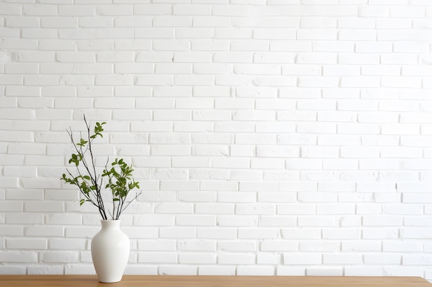 white brick wall minimalism background