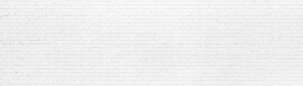 White brick Wall panoramic background