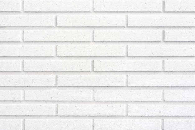 White brick wall texture background