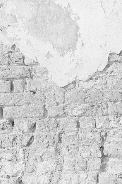 white brick wall texture / white abstract background, vintage brick wall building