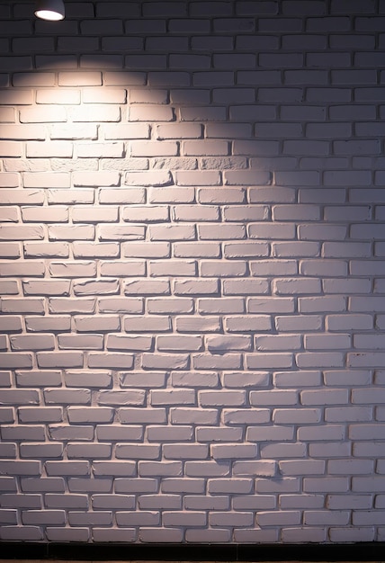 White brick wall with subtle lighting contemporary urban