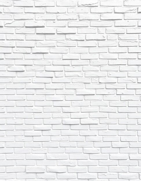 Photo white brick wall with a white brick background