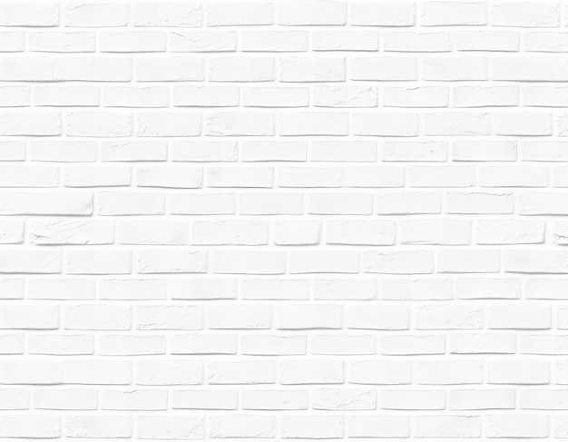 Photo a white brick wall with a white brick background