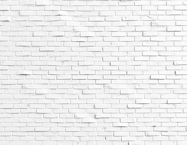 Photo white brick wall with a white brick background