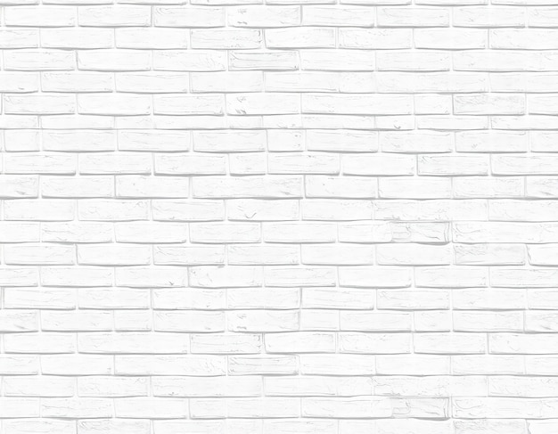 Photo white brick wall with a white brick wall