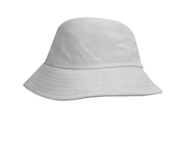 white bucket hat Isolated on a white background