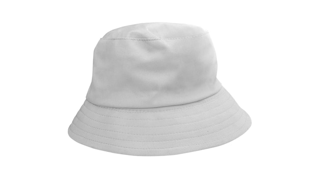 white bucket hat isolated on white