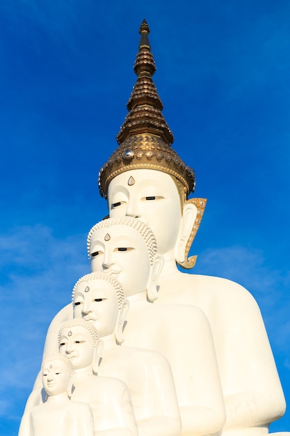 White buddha statue,Wat Phra That Pha Son Kaew Temple at Khao Khor,  Pitsanulok, Thailand