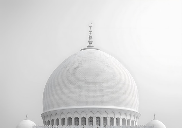 Photo a white building with a dome and a cross on the top