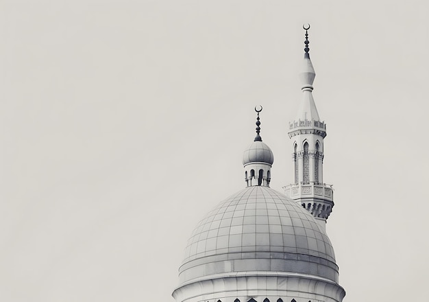 a white building with a tower that has a clock on it