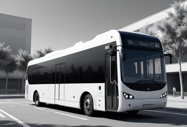 a white bus with the number 41 on the front