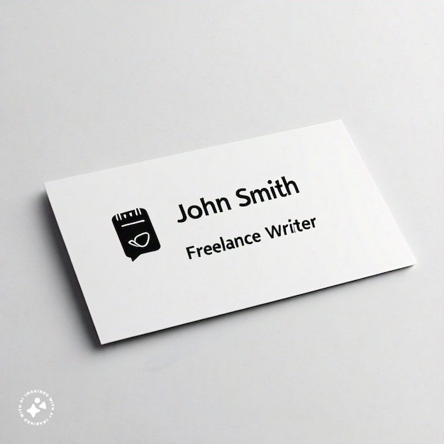 a white business card with the name john john smith