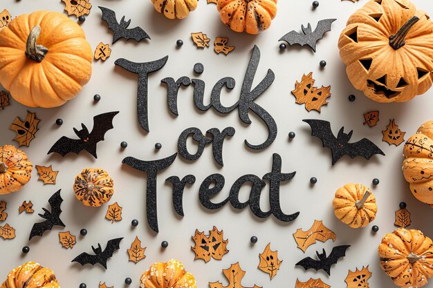 Photo a white cake that says  halloween treat for halloween