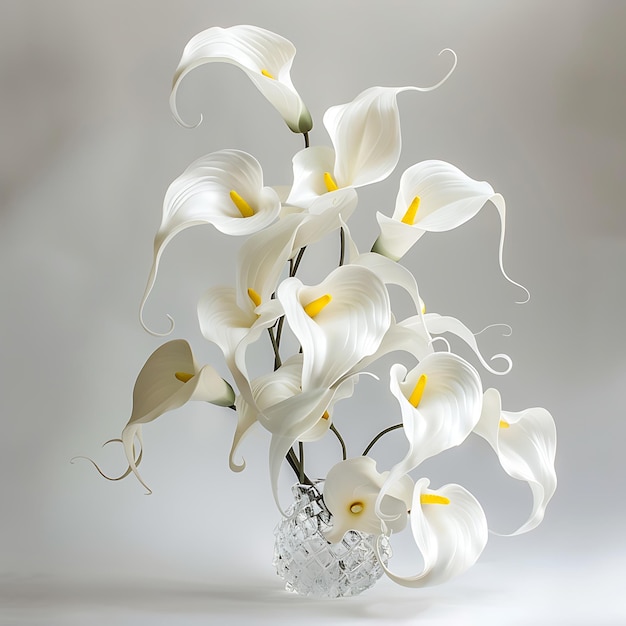 White Calla Lilies in a Vase