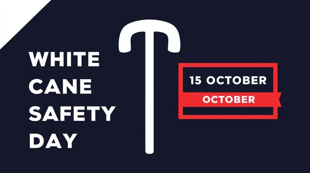 Photo white cane safety day held on 15 october