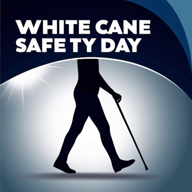 White Cane Safety Day White Cane Safety creative concept