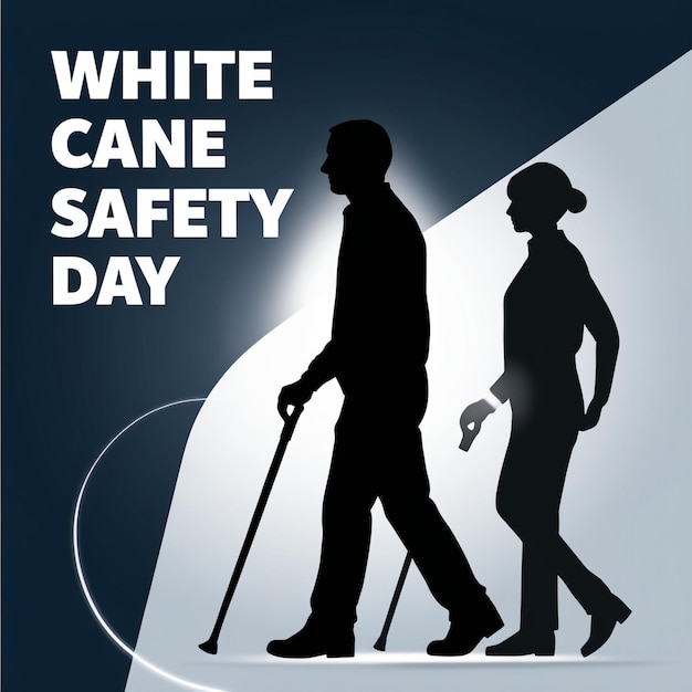 White Cane Safety Day White Cane Safety creative concept