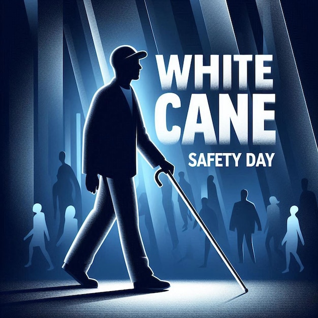 White Cane Safety Day White Cane Safety creative concept