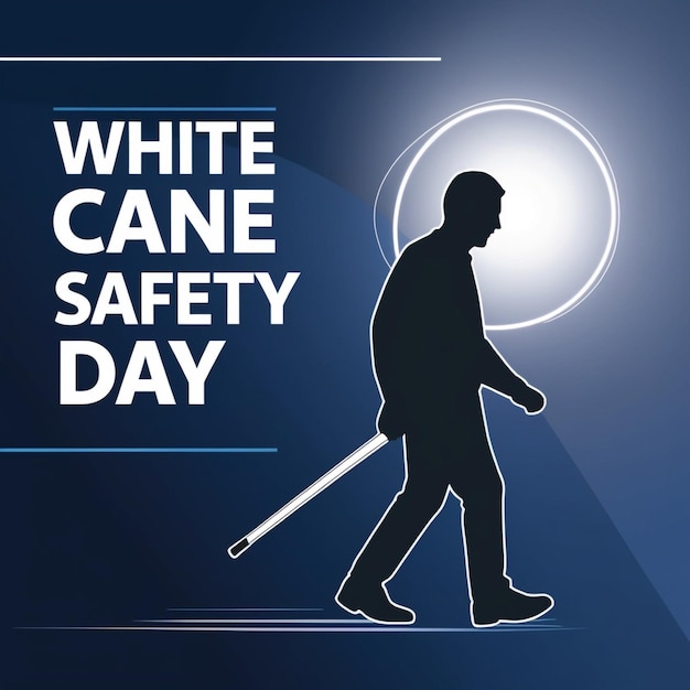 White Cane Safety Day White Cane Safety creative concept