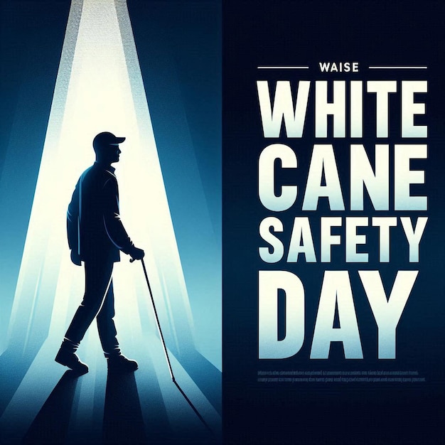 White Cane Safety Day White Cane Safety creative concept