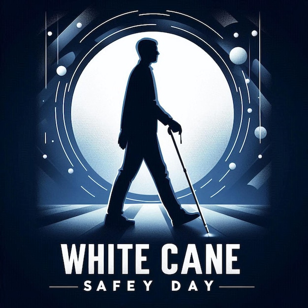 White Cane Safety Day White Cane Safety creative concept