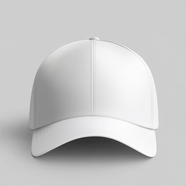 a white cap that says  the name  is on the front