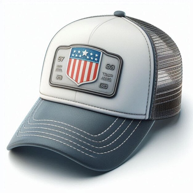 a white cap with a star on it that says  usa