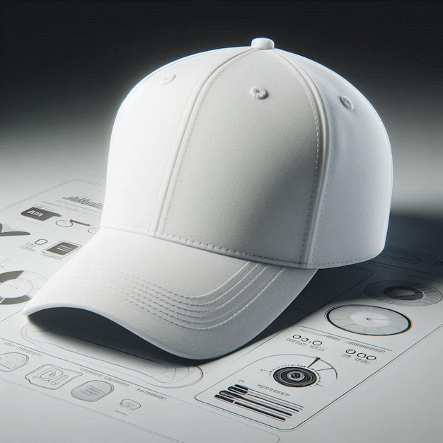 Photo a white cap with the word t on it