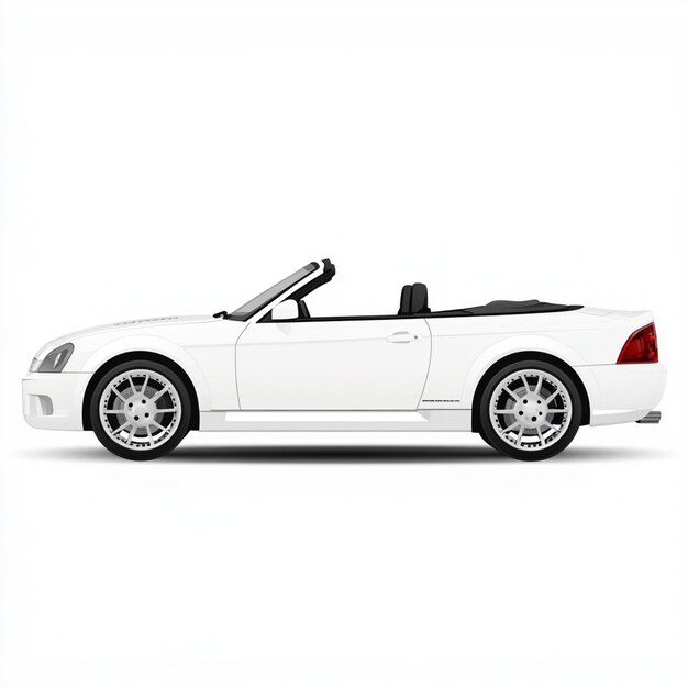 Photo a white car with the hood open and the word quot sx quot on the side