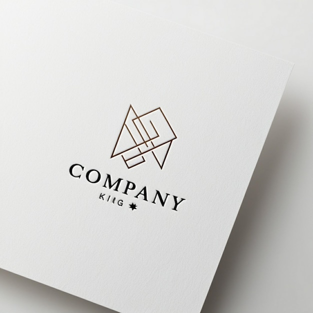 a white card with the company company company logo on it