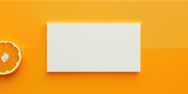 A white card with the word " on it " on a yellow background.