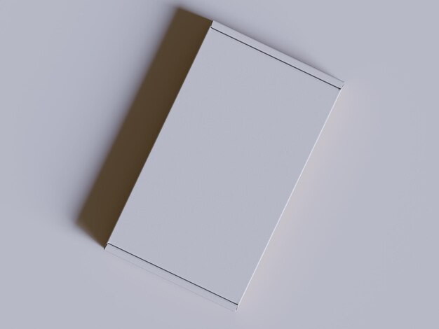 Photo white cardboard boxes gift 3d render illustration