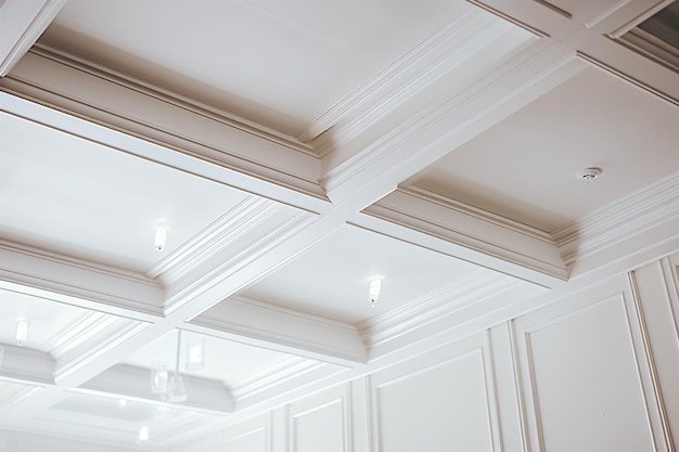 Photo a white ceiling with a white ceiling and a white ceiling with a white ceiling