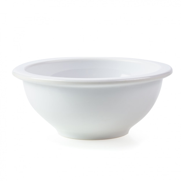 White Ceramic Bowl isolated on white background