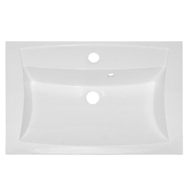 White ceramic sink wash basin for the bathroom isolated on the background