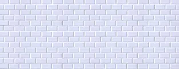 White ceramic tile wall background in panoramic view