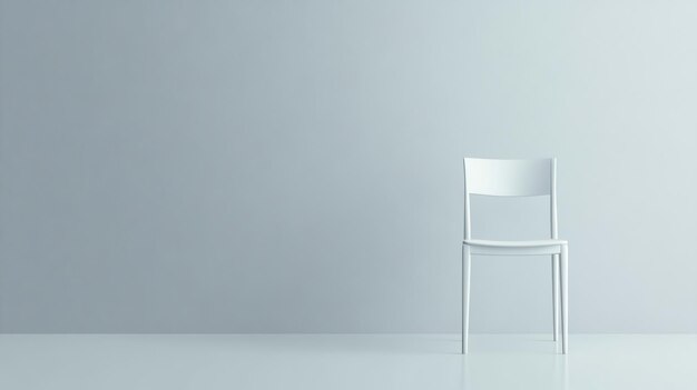 Photo white chair in a minimal setting