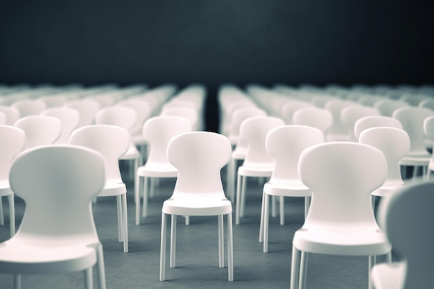 white chair standing out from the crowd Business concept