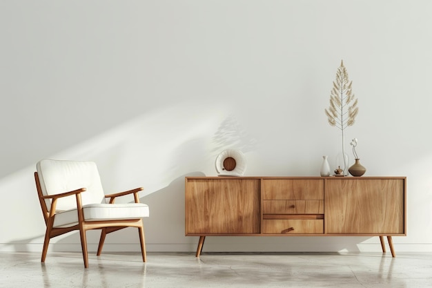 a white chair and a white chair in a room with a white wall