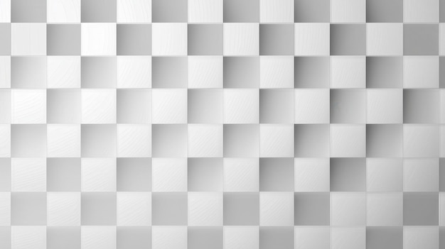 Photo a white checkered background with white squares