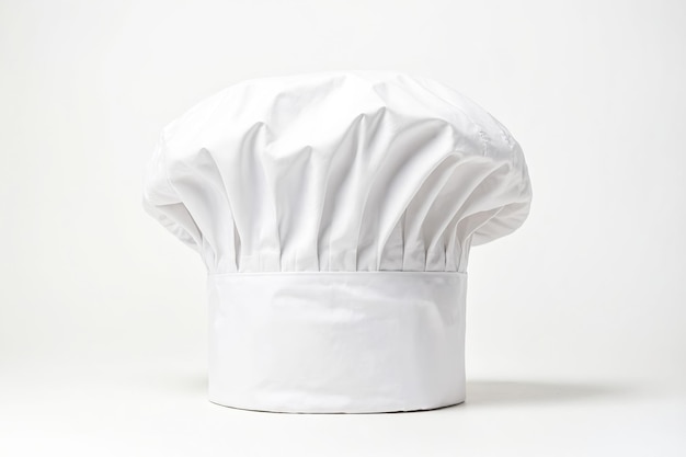 White Chef Hat on White Background