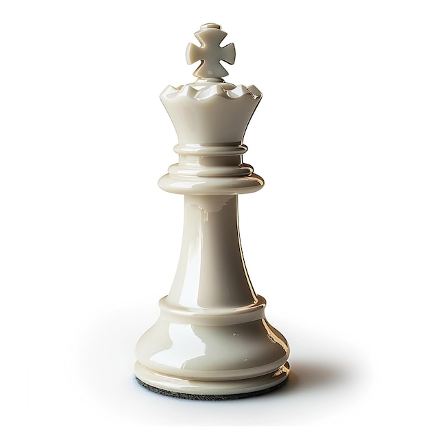 a white chess piece with a leaf on the top